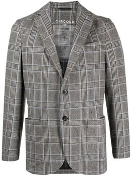 推荐CIRCOLO 1901 - Single-breasted Checked Cotton Jacket商品