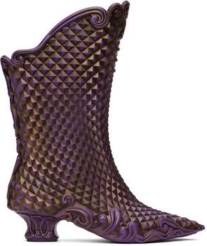 推荐Purple & Gold Melissa Edition Court Boots商品