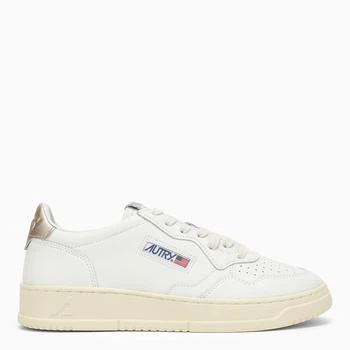 Autry | Medalist white/gold leather trainer 满$110享9折, 满折