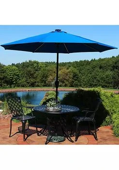 Sunnydaze Decor | 9 ft Solar Sunbrella Patio Umbrella with Tilt - Pacific Blue,商家Belk,价格¥2352