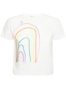推荐Rainbow Printed Cotton Jersey T-shirt商品