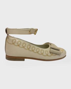 商品Petite Maison Kids | Girl's Alexis Embroidered Leather Mary Jane Flats, Size 5-13,商家Neiman Marcus,价格¥1080图片