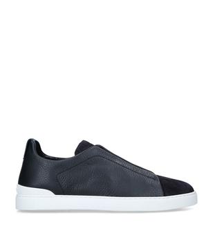 zegna鞋正品, Zegna | Leather Triple Stitch Sneakers商品图片 