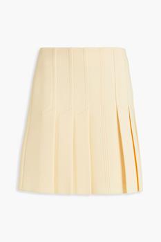 product Pleated stretch-crepe mini skirt image