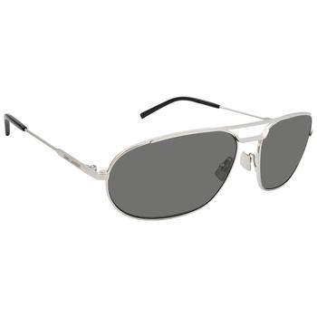 推荐Saint Laurent Grey Aviator Unisex Sunglasses SL 561 002 61商品
