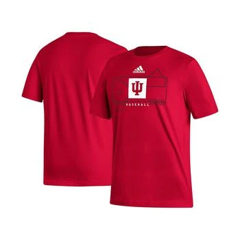 Adidas | Men's Crimson Indiana Hoosiers Locker Lines Baseball Fresh T-shirt,商家Macy's,价格¥225