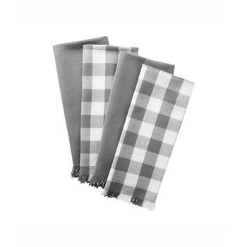 商品Design Imports | Asset Gray Heavyweight Fringed Dishtowel Set of 4,商家Macy's,价格¥183图片