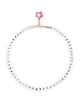 商品Bea Bongiasca | B Beaded Goldtone Silver & Mixed-Media Necklace,商家Saks Fifth Avenue,价格¥8229图片