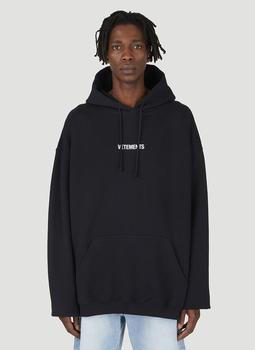 推荐Logo Label Hooded Sweatshirt in Black商品