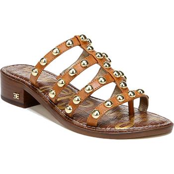 美国sam edelman拖鞋, Sam Edelman | Sam Edelman Womens Juniper Leather Slip On Mule Sandals商品图片 3折起