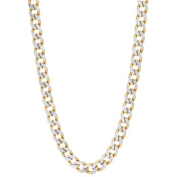 商品Macy's | Two-Tone Curb Link 22" Chain Necklace in Sterling Silver & 14k Gold-Plate,商家Macy's,价格¥3538图片
