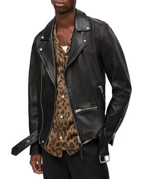 商品Wick Leather Regular Fit Biker Jacket图片