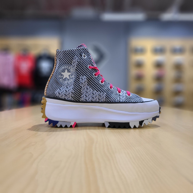匡威直邮, Converse | 【韩国直邮|包邮包税】匡威[EYELUCY] 共用 Converse Runstar Hike 针织 网银 up 数码蓝色 高腰 帆布鞋 170249C商品图片 7折×额外9折, 包邮包税, 额外九折