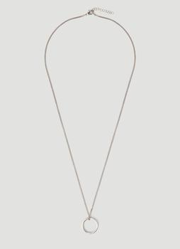 推荐Logo Ring Pendant Necklace in Silver商品