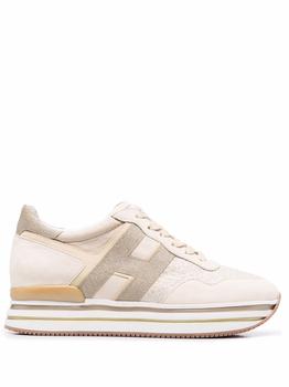 推荐Hogan Women's  Beige Leather Sneakers商品