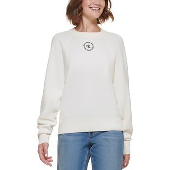 Calvin Klein | Women's Cotton Raglan-Sleeve Sweater商品图片,
