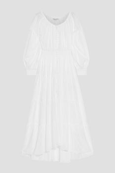 product Kiara tiered cotton and silk-blend voile midi dress image