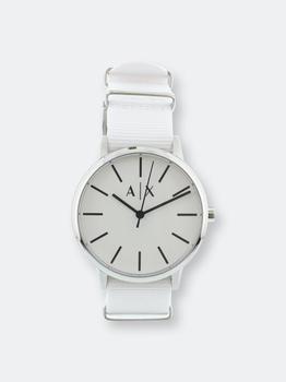 时尚阿玛尼男装男装, Armani Exchange | Armani Exchange Men's 3 Hand Canvas AX2713 Silver Japanese Quartz Fashion Watch ONE SIZE商品图片 5.7折