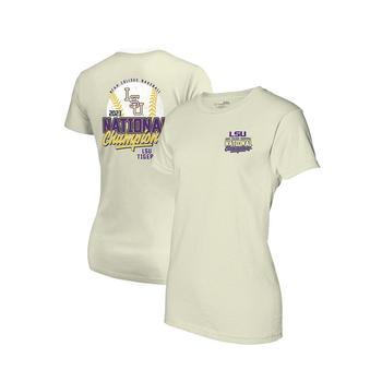 商品Image One | Women's Gold LSU Tigers 2023 NCAA Men's Baseball College World Series Champions Distressed Baseball T-shirt,商家Macy's,价格¥231图片