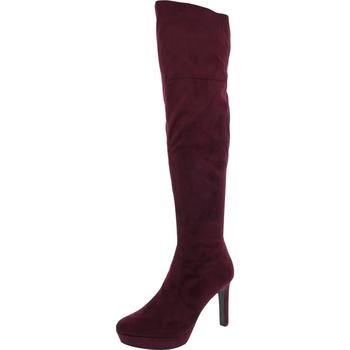 推荐Nine West Womens Suede Platforms Knee-High Boots商品