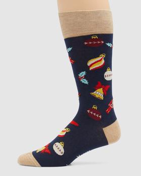 Neiman Marcus | Men's 6-Pack Christmas Crew Socks Set商品图片,7.5折, 独家减免邮费