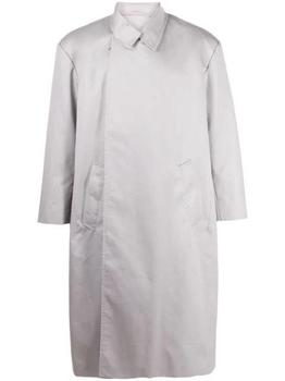 巴黎世家外套推荐, Balenciaga | BALENCIAGA light grey flap coat grey商品图片 3.9折