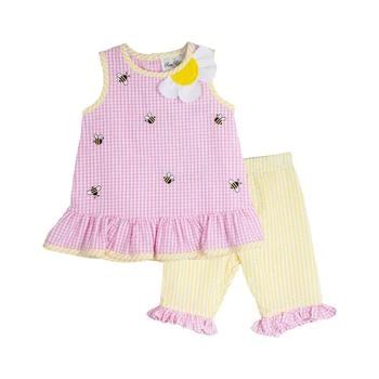 Rare Editions | Baby Girls Bumble Bee Seersucker Outfit with Diaper Cover, 2 Piece Set,商家Macy's,价格¥339