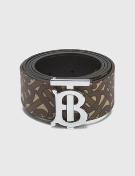 巴宝莉皮带, Burberry | Monogram Print E-canvas and Leather Belt商品图片 