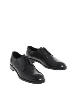 zegna鞋正品, Zegna | Ermenegildo Zegna Men's Black Other Materials Lace-Up Shoes商品图片 