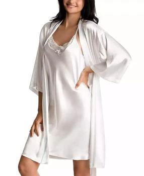 Linea Donatella | 'Mrs' Satin Wrap Bridal Robe, Chemise Nightgown Set,商家Macy's,价格¥204