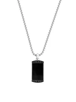 Saks Fifth Avenue Collection | COLLECTION Sterling Silver, Black Spinel, & Onyx Pendant Necklace,商家Saks Fifth Avenue,价格¥4472
