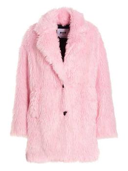 推荐Single breast fake fur coat商品