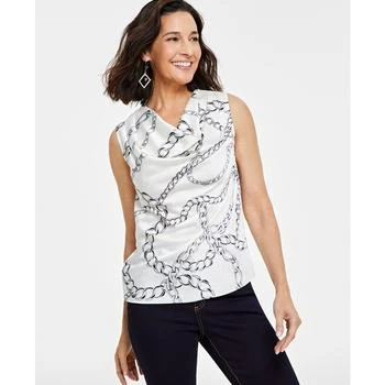 INC International | Women's Chain-Print Sleeveless Cowlneck Top, Created for Macy's,商家Macy's,价格¥388