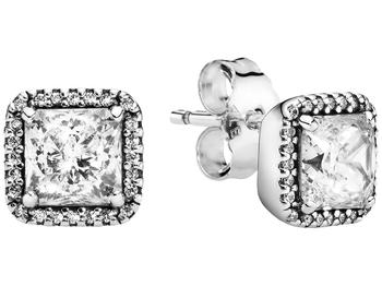 潘多拉耳钉, PANDORA | Square Sparkle Halo Stud Earrings商品图片 