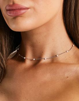 商品ASOS | ASOS DESIGN short necklace/choker with pearl design in gold tone,商家ASOS,价格¥53图片