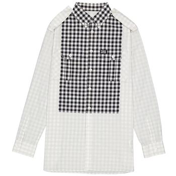 burberry衬衫, Burberry | Gingham Cotton Poplin Contrast Bib Oversized Shirt商品图片 6.9折