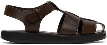 The Row | Brown Fisherman Sandals商品图片,独家减免邮费