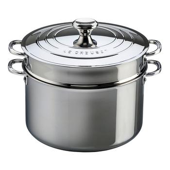 商品Le Creuset | Stainless Steel 9-Quart Stock Pot with Lid & Deep Colander Insert,商家Bloomingdale's,价格¥3239图片
