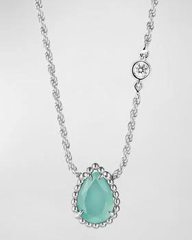 Boucheron | Serpent Boheme 18K White Gold Small Aquaprase Pendant Necklace,商家Neiman Marcus,价格¥14859