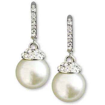 Givenchy | 纪梵希珍珠镶钻耳坠 Givenchy Earrings, Crystal Accent and White Glass Pearl,商家折扣挖宝区,价格¥295