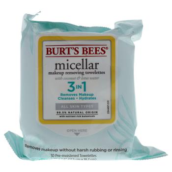 商品Burt's Bees | Micellar Makeup Removing Towelettes - Coconut And Lotus Water,商家eCosmetics,价格¥16图片