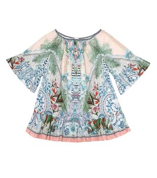 Camilla | Embellished print cotton dress商品图片,5.9折