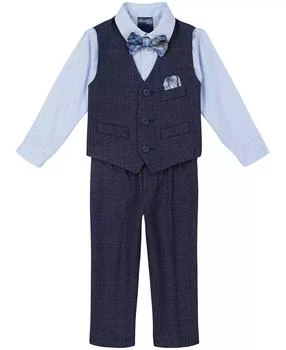 Nautica | Baby Boys Striated Twill Vest 4-Piece Set,商家Macy's,价格¥211