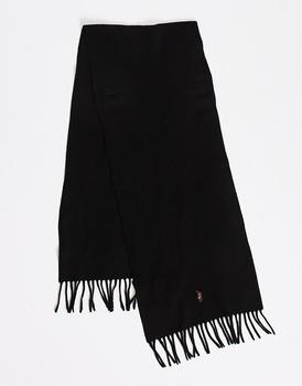 商品Ralph Lauren | Polo Ralph Lauren wool scarf in black with pony logo,商家ASOS,价格¥660图片