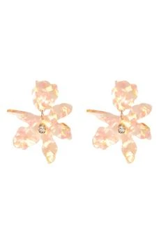 Tasha | Crystal Resin Flower Drop Earrings,商家Nordstrom Rack,价格¥73