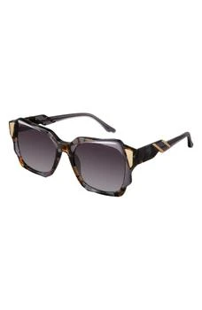 推荐Fortune 55mm Rectangular Sunglasses商品