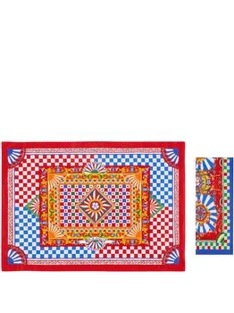 Dolce & Gabbana | Carretto Placemat & Napkin Set,商家LUISAVIAROMA,价格¥3356