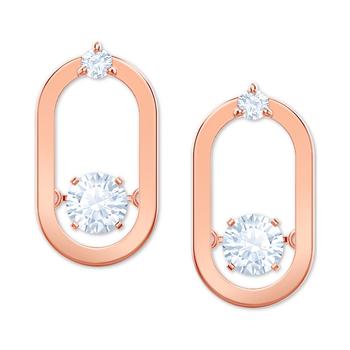 Swarovski | Rose Gold-Tone Crystal Oval Stud Earrings商品图片,