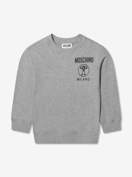推荐Moschino Grey Kids Milano Logo Sweatshirt商品