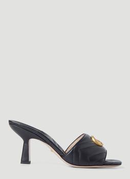 古驰高帮鞋, Gucci | Marmont High Heel Mules in Black商品图片 